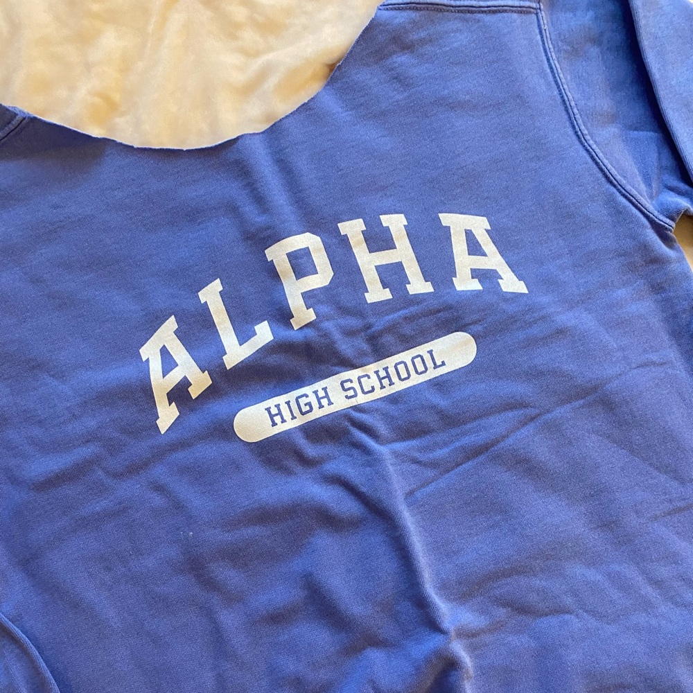 alpha high school sweatshirt